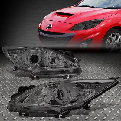 For 10-13 Mazda 3 Pair Smoked Housing Clear Corner Projector Headlight Head Lamp • $116.88