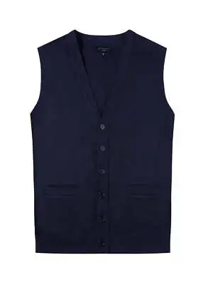 Men's V Neck Vest Button Two Pocket Inside Vest Sweater Knitted Cardigan SW-919 • $21.99