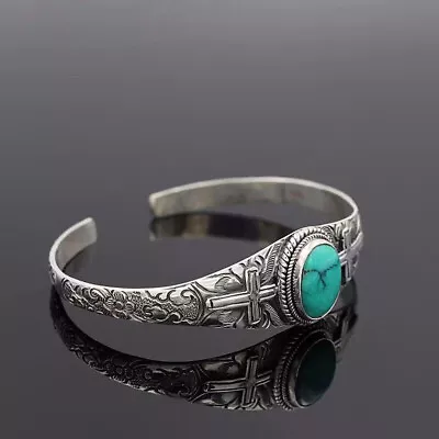 Men Women Turquoise Bracelets Bohemian Vintage Open Bangles Cuff Jewelry Gifts • $17.57