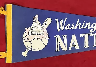 Vintage 1950's Washington Nationals 27 Inch Felt Pennant Early Old Antique • $129.99