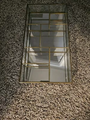 Vintage Brass & Mirrored Glass Display Curio Case • $50
