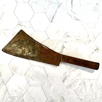 To Be Restored: Old Engraved And Ornate Kitchen Couperet 19th Century Straightening Blade • $26.53