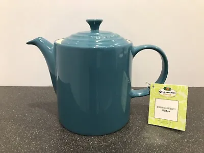 Le Creuset Stoneware Medium Grand Teapot 1.3L - Serves 4 - Teal - BRAND NEW • £39.99