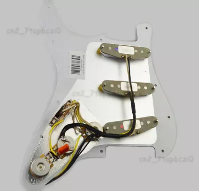 ST Guitar Loaded Pickguard CS 1969AlnicoV SSS Pickup Wiring Pre-wire White • $53