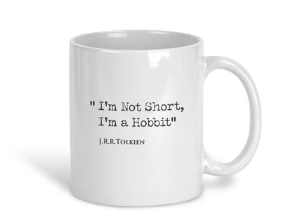 £11.99 • Buy JRR Tolkien  I'm Not Short I'm A Hobbit  Book Quote Mug Gift Literature