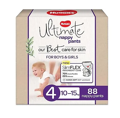 Huggies Ultimate Nappy Pants Size 4 (10-15Kg) 88 Count • $69.25