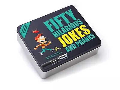 Marvins Magic Fifty 50 Hilarious Jokes And Pranks In A Tin - New & Sealed!! • £13.95