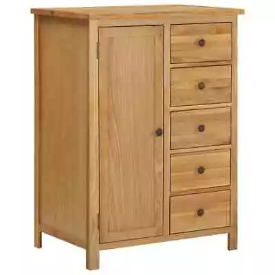 VidaXL Wardrobe 76x52x105 Cm Solid Oak Wood SP • $738.99