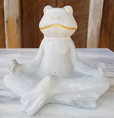 Target Bullseye Cement With Gold Accents Meditating Frog Lawn Decor. • $12