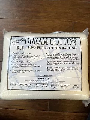 Quilter’s Dream Cotton Batting Queen Natural Deluxe • $35