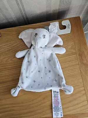 Disney Baby Dumbo Elephant Comforter Blanket Grey Primark Soft Toy Blankie Stars • £16