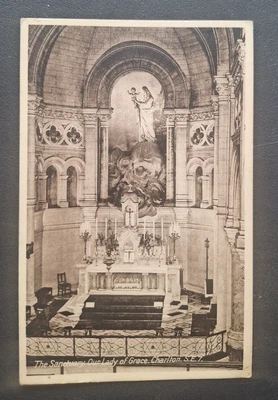 The Sanctuary Our Lady Of Grace Charlton Postcard • £4