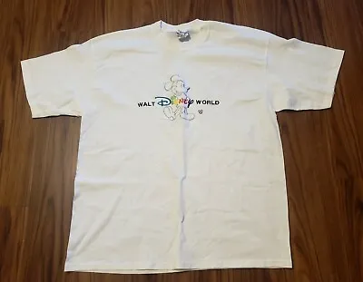 BNWT Walt Disney World Stitched Colorful Graphic Mickey+Spellout T-Shirt Size XL • $19.99