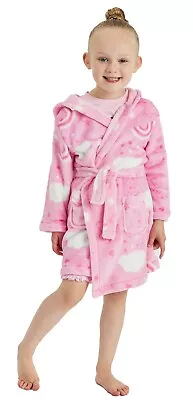 Girls Peppa Pig Dressing Gown Bath Robe Robe Nightwear 12 Months-6 Years • £12.95