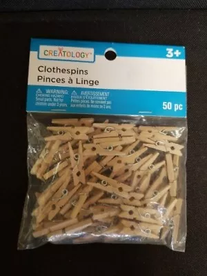 Mini Wood Clothespins  50 Pieces In Pack • $5