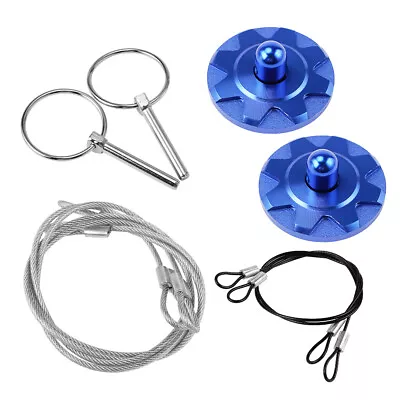 Universal Auto Car Racing Lock Bonnet Locking Hood Latch Pin Appearance Kit Blue • $14.28