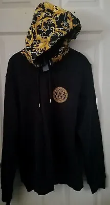 Versace Barocco Medusa Embroidery Sweatshirt/Hoodie Black/Barocco M NWT $1150+ • $595