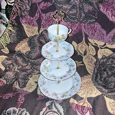 Cake Stand Macaroon Cookies Muffin Tea Party Tiered Cake Stand Tea Cup Set • $29.99