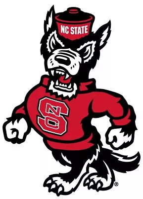 North Carolina State Wolfpack Logo - Die Cut Laminated Vinyl Sticker/Decal NCAA • $3.75