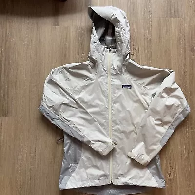 Women's Patagonia Torrentshell Rain Jacket H2NO Size Small White FLAW • $30