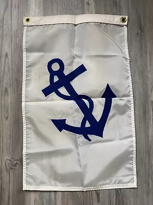 Vintage Dura Lite Nylon Flag Nautical Anchor Boating Sailing Yachting Club • $85