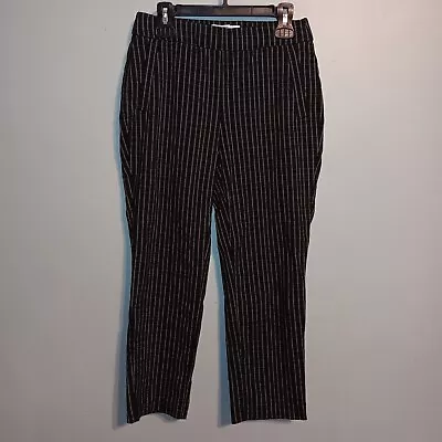 Elle Cropped Pants - Black With White Stripes - Size XS • $11.25