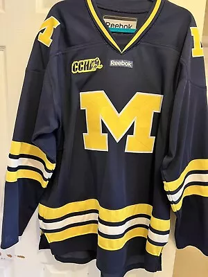 Vintage Reebok CCHA University Of Michigan Wolverines Hockey Jersey XL • $50