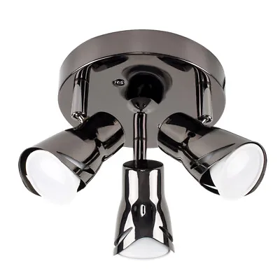 3 Way Adjustable GU10 Ceiling Light Kitchen Spotlight Fitting LED Spot Light • £15.99
