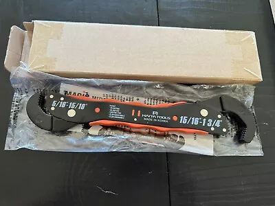 Magic Wrench Tools Self-Adjusting DIY Wrench NEW Open Box V36927 Black & Orange • $24.99