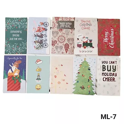 Money Gift Card Holder Christmas Cards With Envelopes - Lot Of 10 • $10