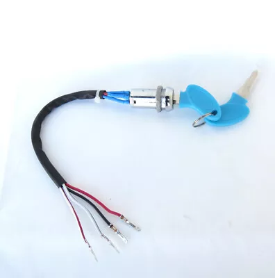 Electric Scooter 2 Position On/off 4 Wire Ignition Key Switch W/ Two Blue Keys • $11