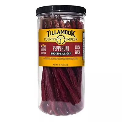 Tillamook Country Smoker Real Hardwood Smoked Sausages Pepperoni 15.2 Ounce... • $24.83