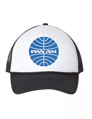 Pan Am Airline Logo American US Travel Souvenir Retro Trucker Hat Baseball Cap • $21