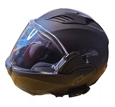 LS2 Helmets Valiant II Blackout Modular Helmet Matte Black Size XXL Cardo  • $200