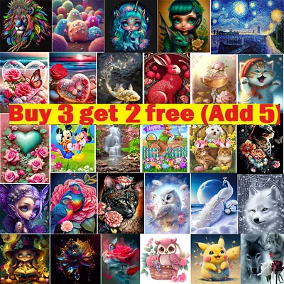£6.69 • Buy Full Drill 5D Diamond Painting Embroidery Picture Art Cross Stitch DIY Kit UK