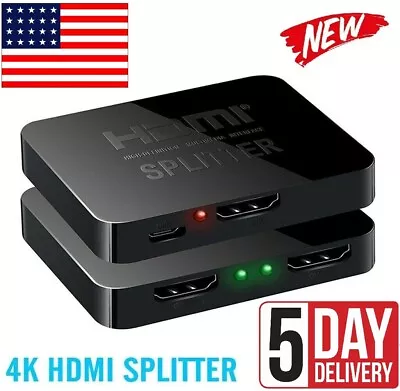 1 In 2 Out 1080p HDMI 4K HDMI Stripper 3D Splitter Power Signal Amplifier For TV • $6.24