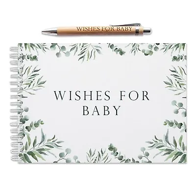 Baby Shower Wishes For Baby Guestbook With Pen Baby Book Advice / Game Games • £11.99