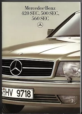 Mercedes-Benz 420 500 560 SEC Coupe 1985-87 UK Market Sales Brochure • $55.57