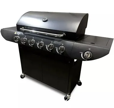 £238.99 • Buy Deluxe Gas BBQ Grill Stainless Steel 6 Burner + 1 Side Outdoor Barbecue Party