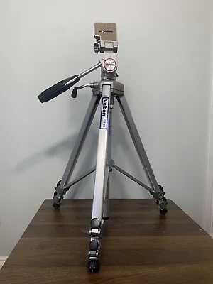 Velbon Camera Tripod VGB-3C Adjustable Heavy Duty Pan Tilt 3 Way Great Condition • $29.99