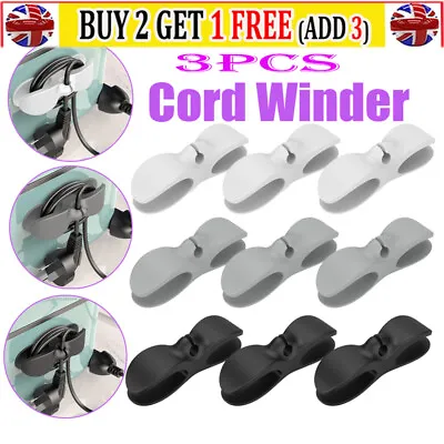 £5.99 • Buy 3pcs Winder Cable Cord Holder For Kitchen Appliances Cord Organizer Cord Wrap UK