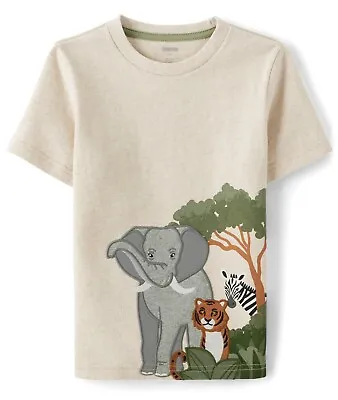 Gymboree Boys 5T Safari Animals Tee Shirt Jungle Savannah NWT Leopard Elephant • $18.90