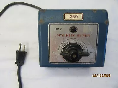 Marklin 280-A Super Transformer Manufacturer 110V (Not 220V W/ 110V Plug) Tested • $35