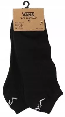 Vans Classic Low Socks (3 Pack) Black One Size (uk 8.5-12) • £12.99