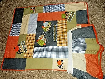 H8 LN OSHKOSH BABY Under Construction Road Work Crib Comforter & Skirt Set • $59.99