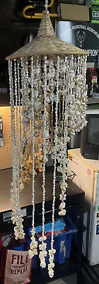 Hanging Sea Shell Mobile Wind Chimes Beach Ocean Decor 40” Long VTG • $59.95