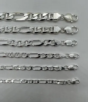 Men's Women's 925 Sterling Silver Figarucci Figaro Mariner Link Chain 16 - 30  • $350.10