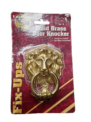 Vintage Solid Brass Universal Craft Lion Head Door Knockers 4   • $12.95
