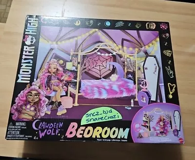 Monster High Clawdeen Wolf Bedroom Playset W Bed And Accessories Brand New G3 • $55