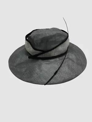 $600 Marzi Firenze Womens Gray Sisal Cocktail Fascinator Hat One Size • $168.38